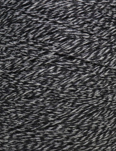 Strømpegarn 80%uld - 880 grå sort melange