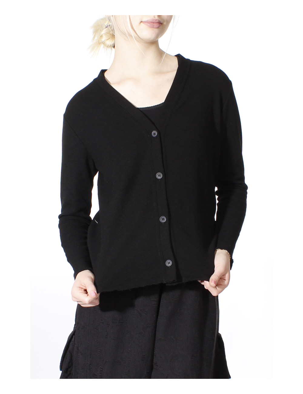 Merino uld cardigan 8006 i basis farver