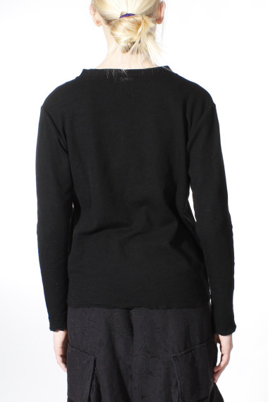 Merino uld cardigan i sort