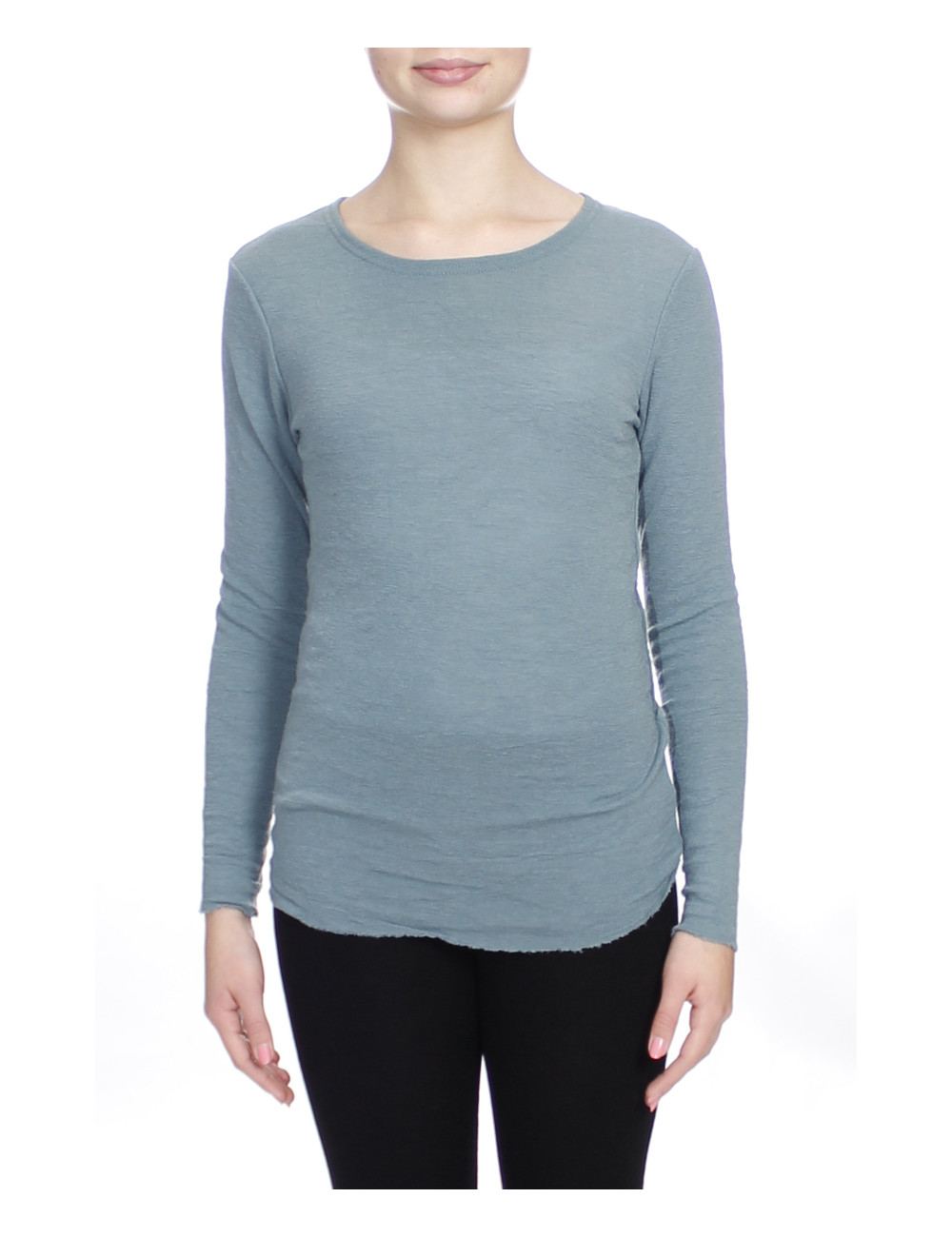 Merino T-shirt 4002 i grønne og blålige farver