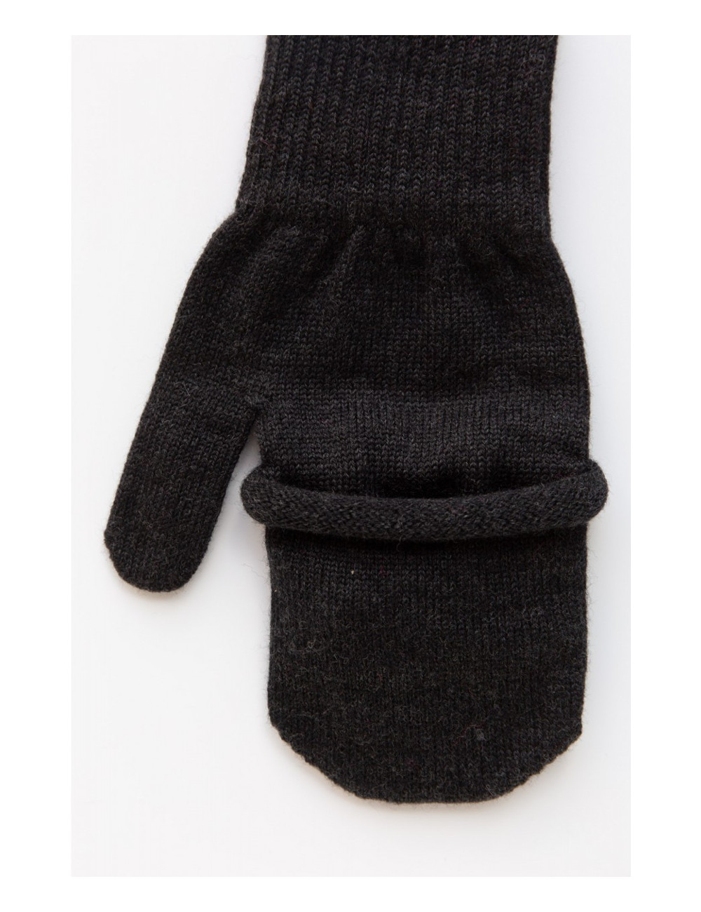 Fingerløse vanter med klap i merino