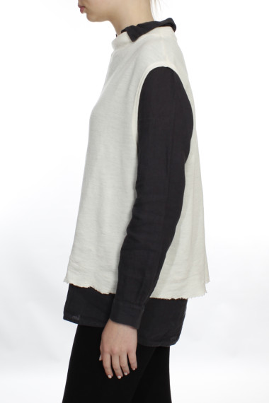 Vest i uld Blusbar offwhite 2009