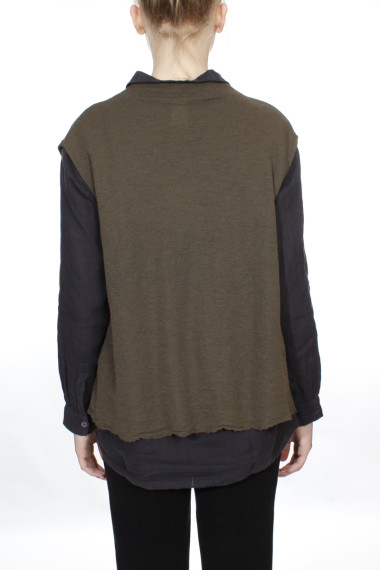 Vest i uld Blusbar oliven 2009