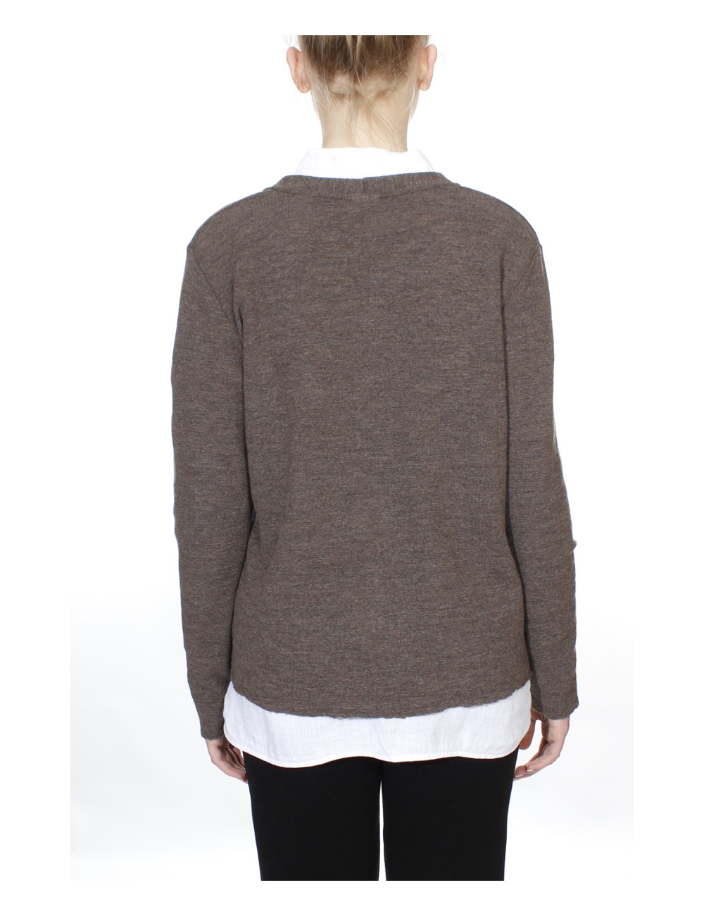 Merino uld cardigan 8006 i basis farver