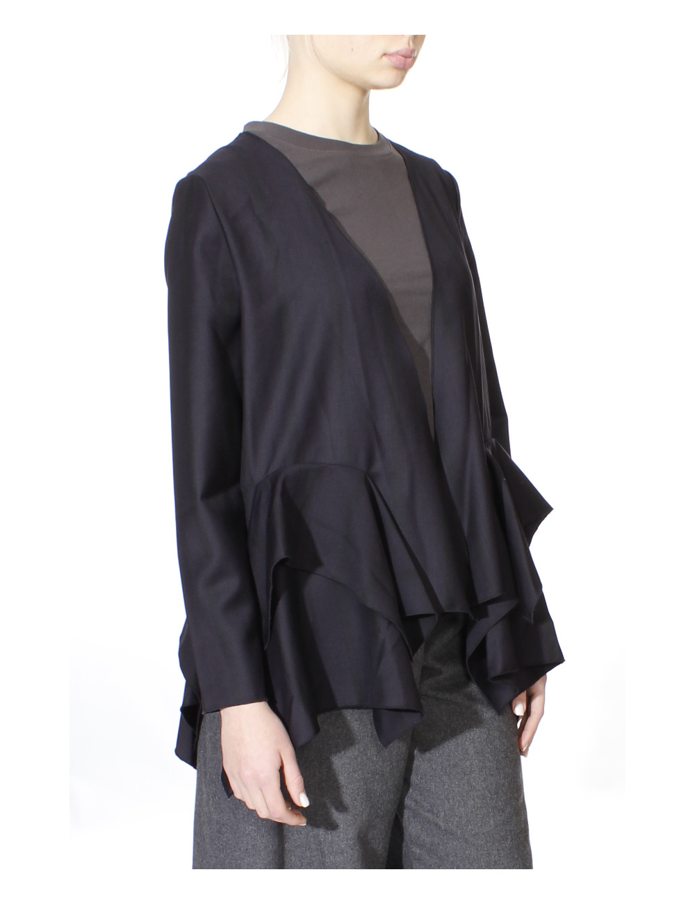 Draperet cardigan i habituld