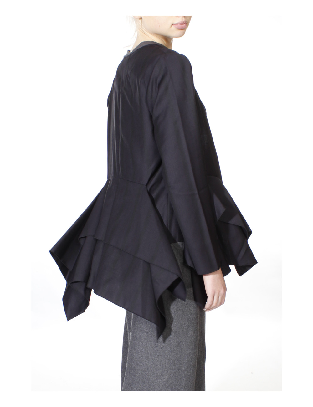Draperet cardigan i habituld