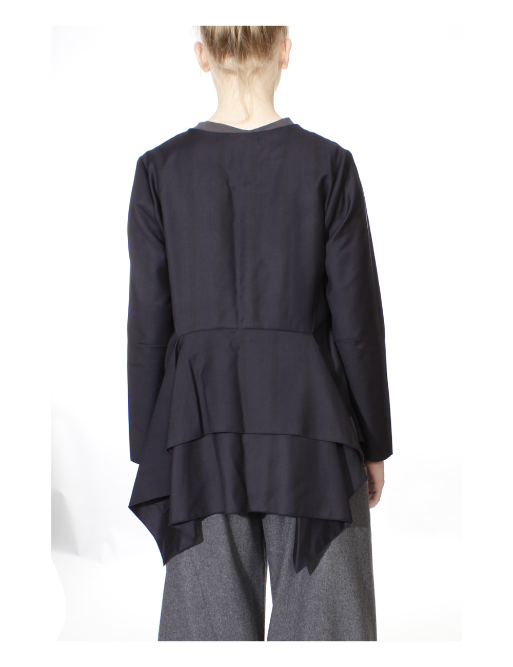 Draperet cardigan i habituld