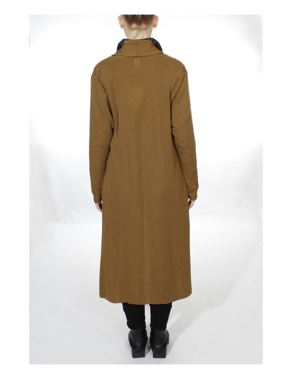 Lang uld cardigan 8010 i basis farver