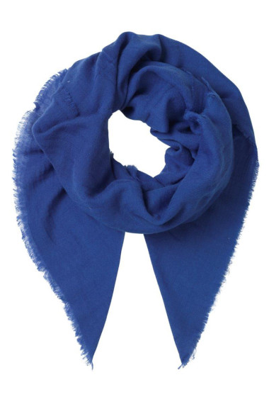 Firkantet tørklæde i 100% uld cobbolt blå Unmade Copennhagen