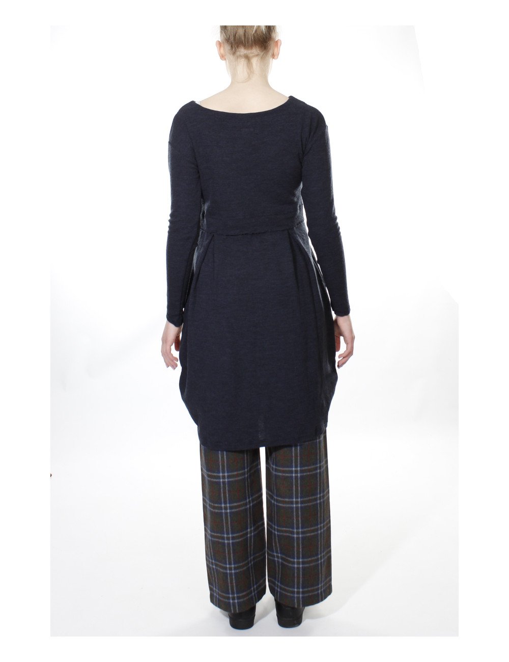 Empire kjole i merino uld 7035 i basis farver