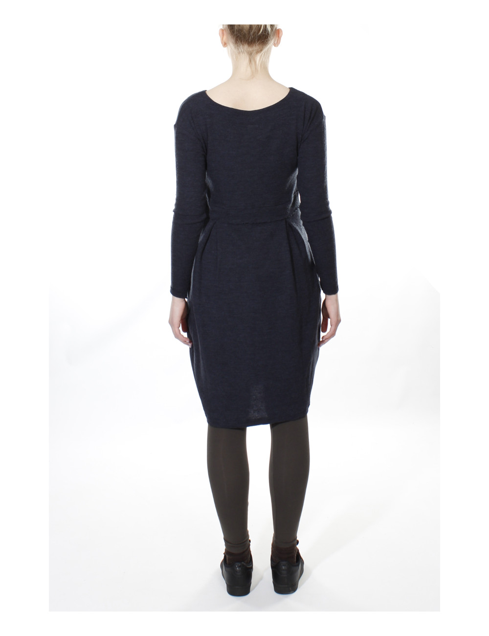 Empire kjole i merino uld 7035 i basis farver