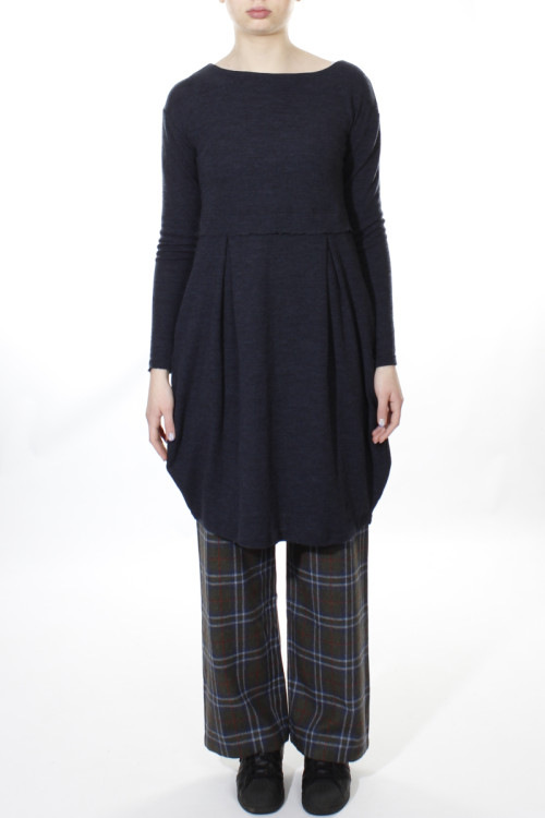 Empire kjole i merino uld 7035 i basis farver