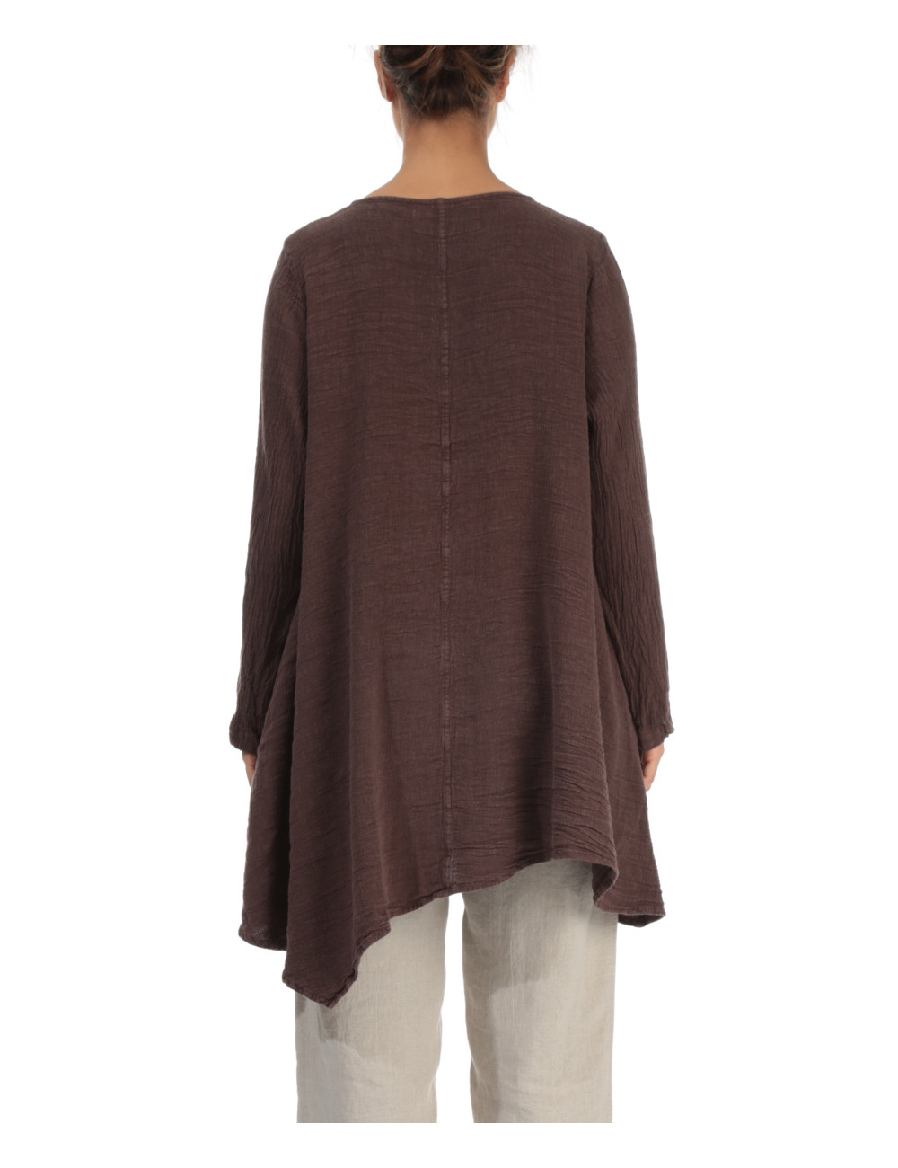 Lang cardigan i crepe