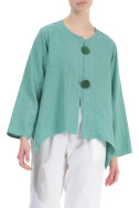 Cardigan i hør med store knapper