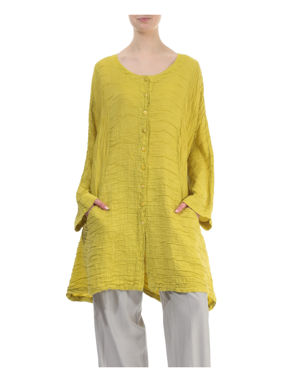 Cardigan i tulipan-facon