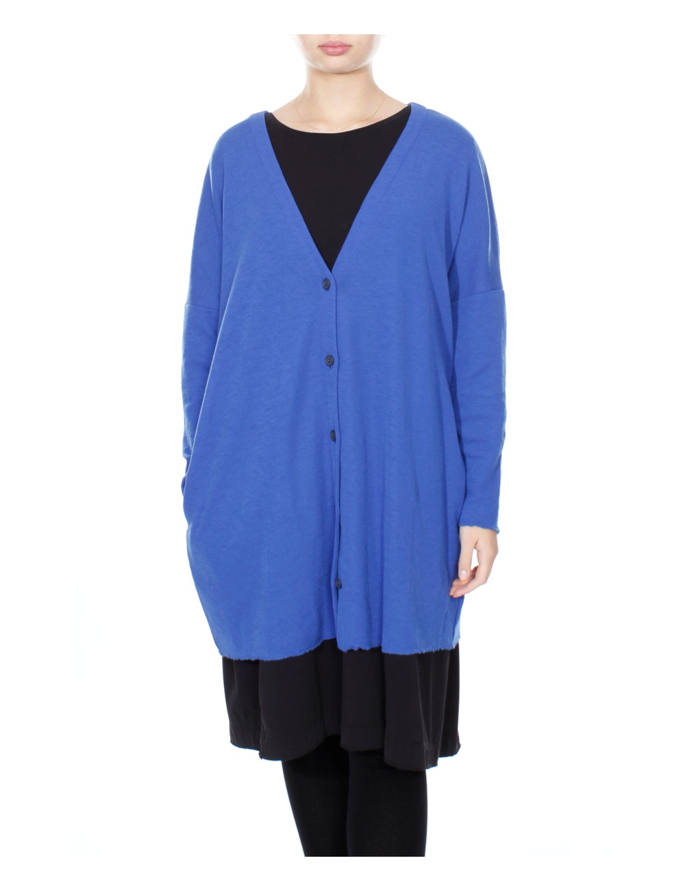 Oversize merino uld cardigan 8017 i farver