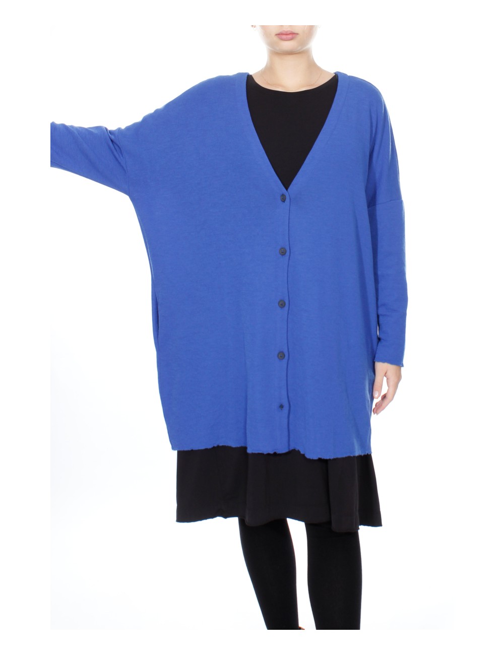 Oversize merino uld cardigan 8017 i farver