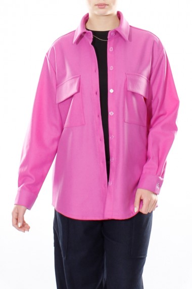 Klassisk pink skjorte i uld
