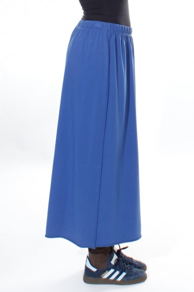Kobolt blå nederdel i trikotage