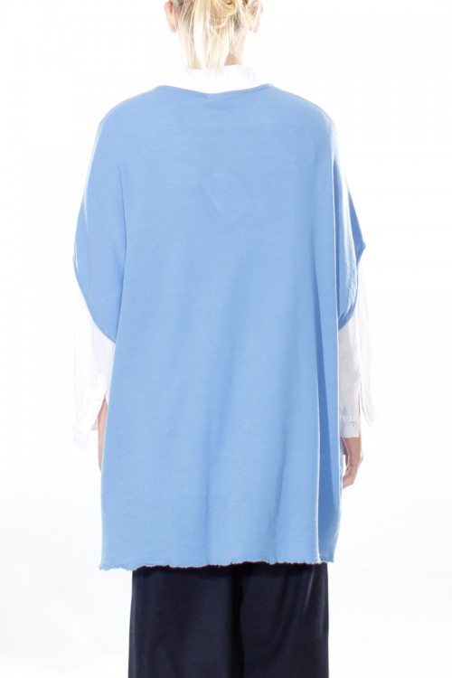 Lang poncho i merino uld