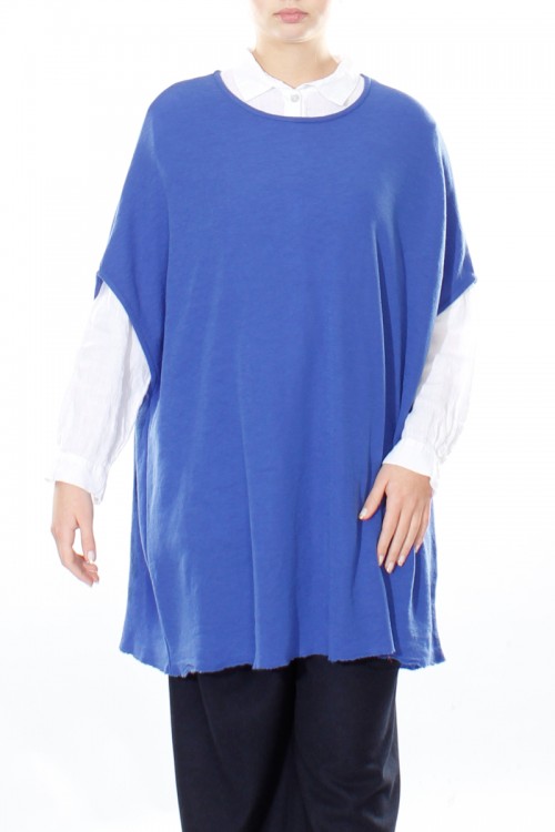 Lang poncho i merino uld