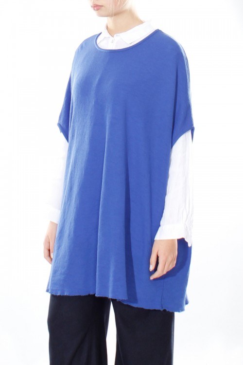 Lang poncho i merino uld