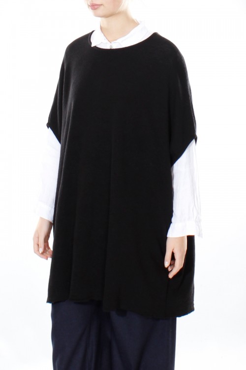 Lang poncho i merino uld