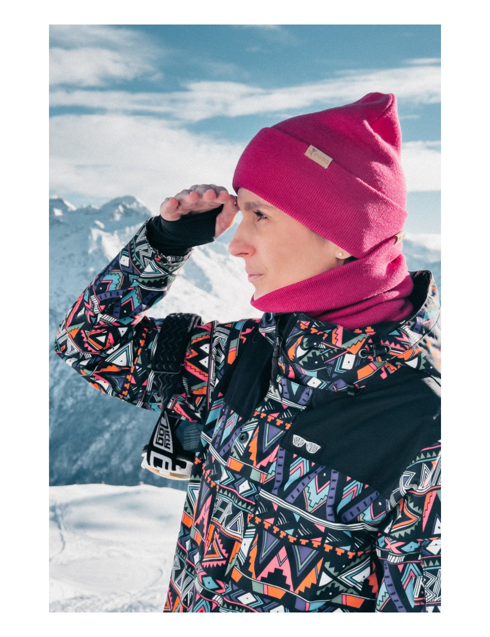 Hue i 100% merino uld i glade farver