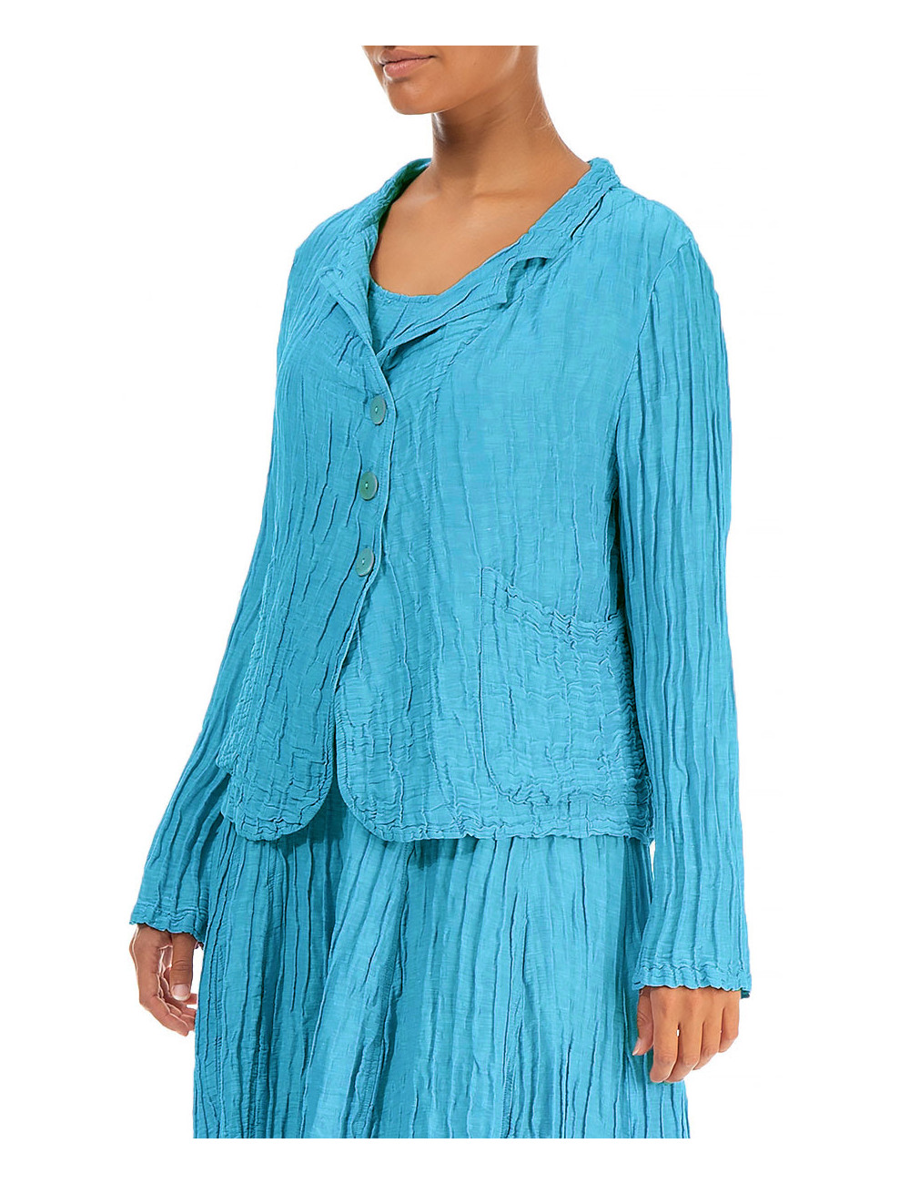 Let taljeret cardigan i silke-hør
