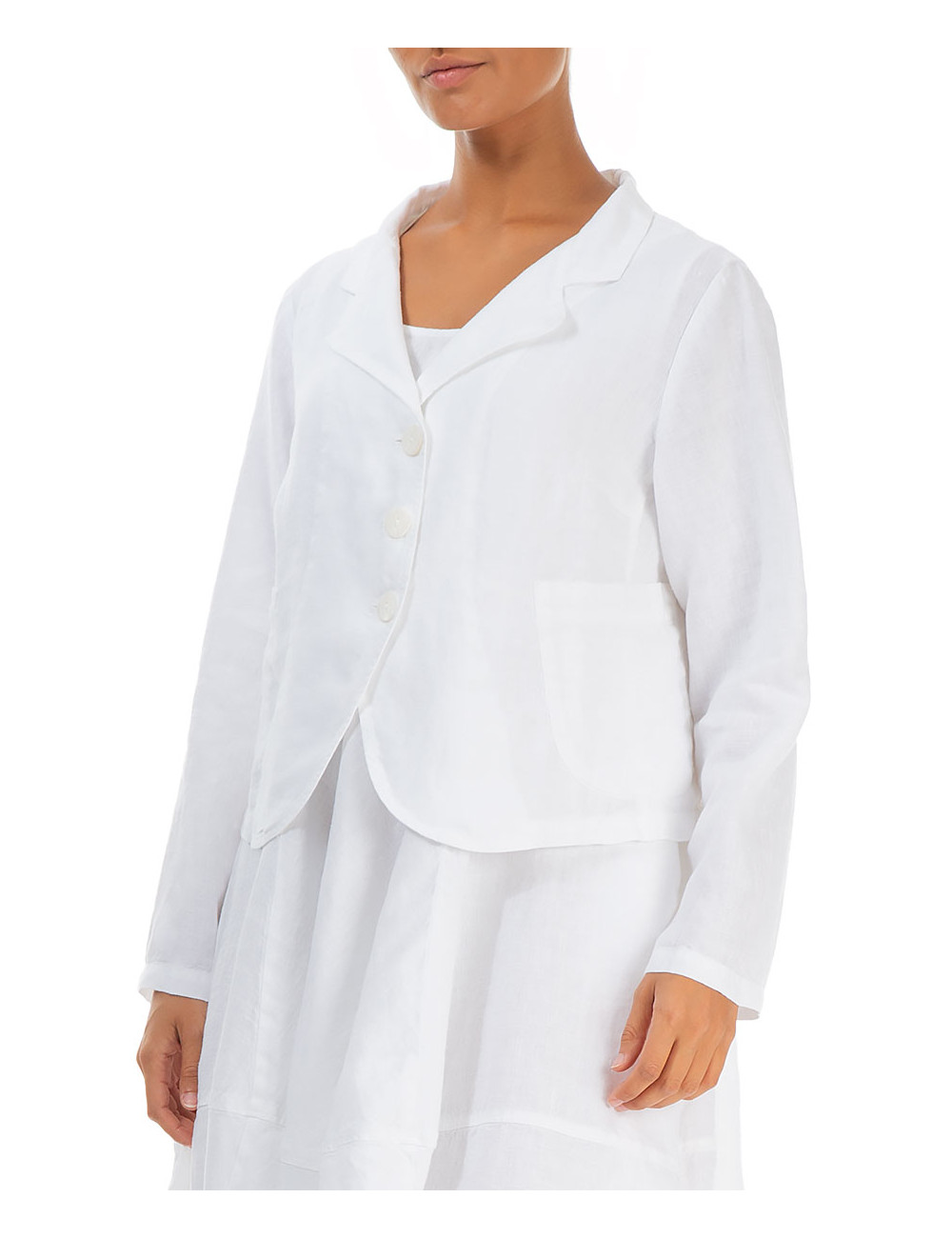Kort cardigan i hør