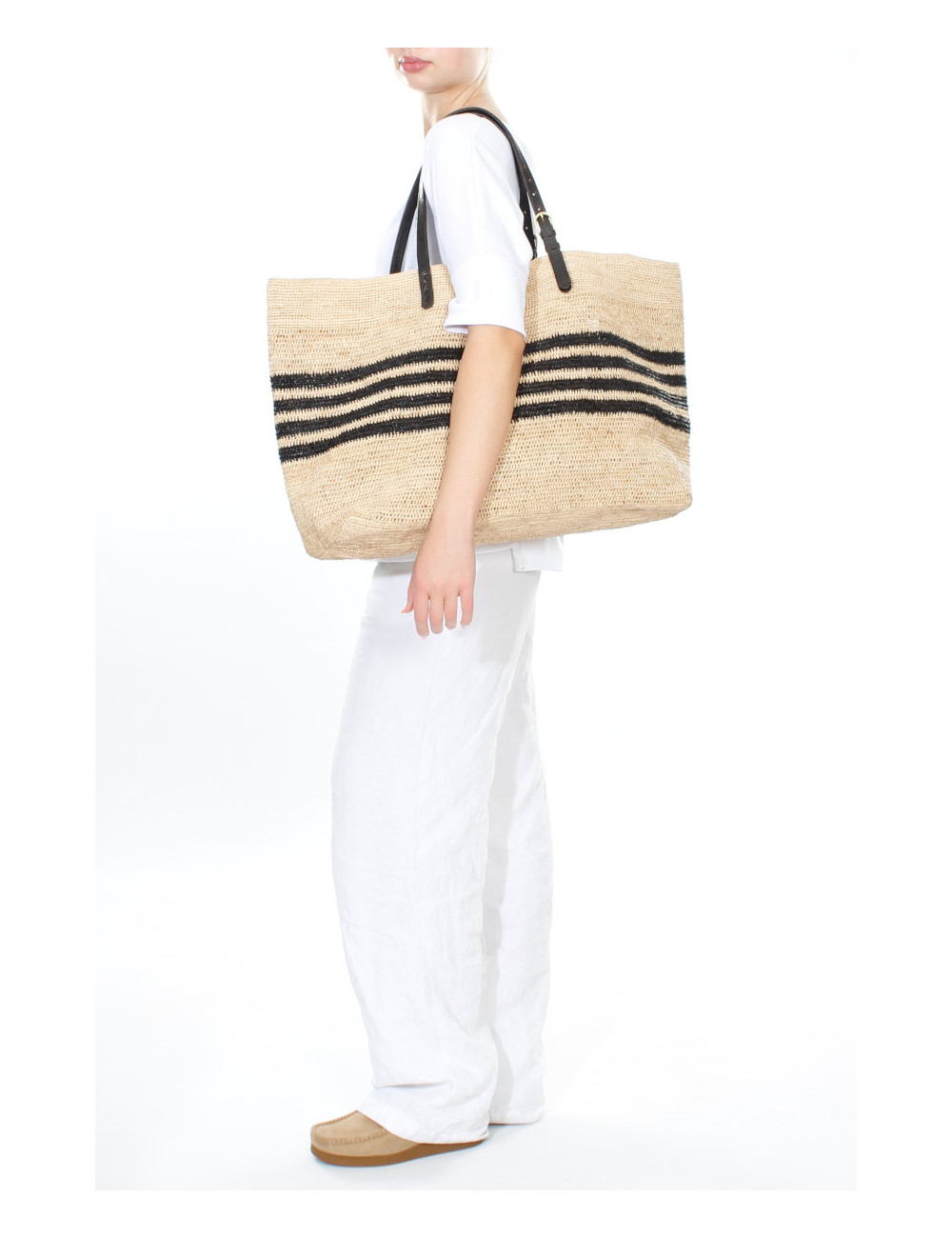 Raffia stråtaske i multi colour