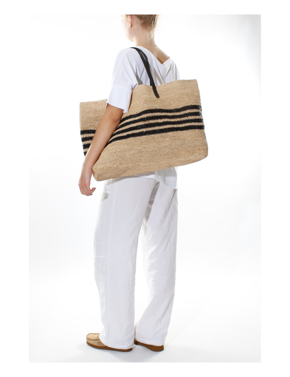 Raffia stråtaske i multi colour