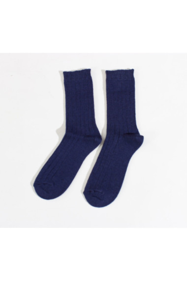 Sokker i cashmere og merino uld mix i navy blå