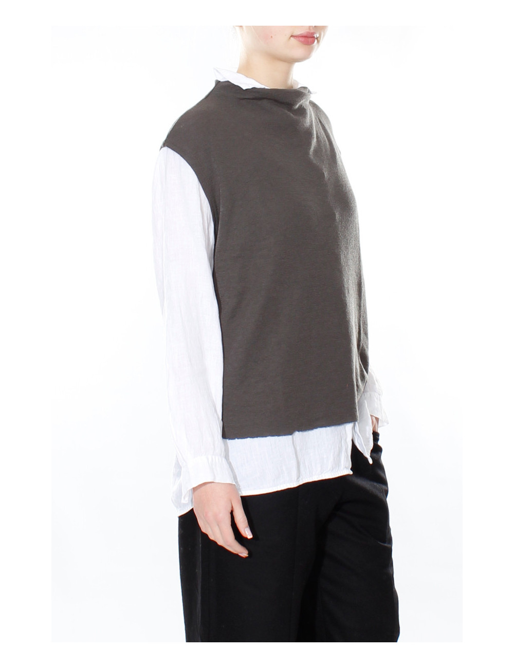 Vest i merino uld 2009 i basis farver
