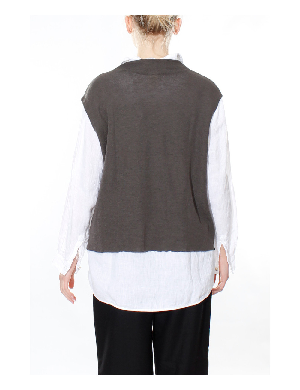 Vest i merino uld 2009 i basis farver