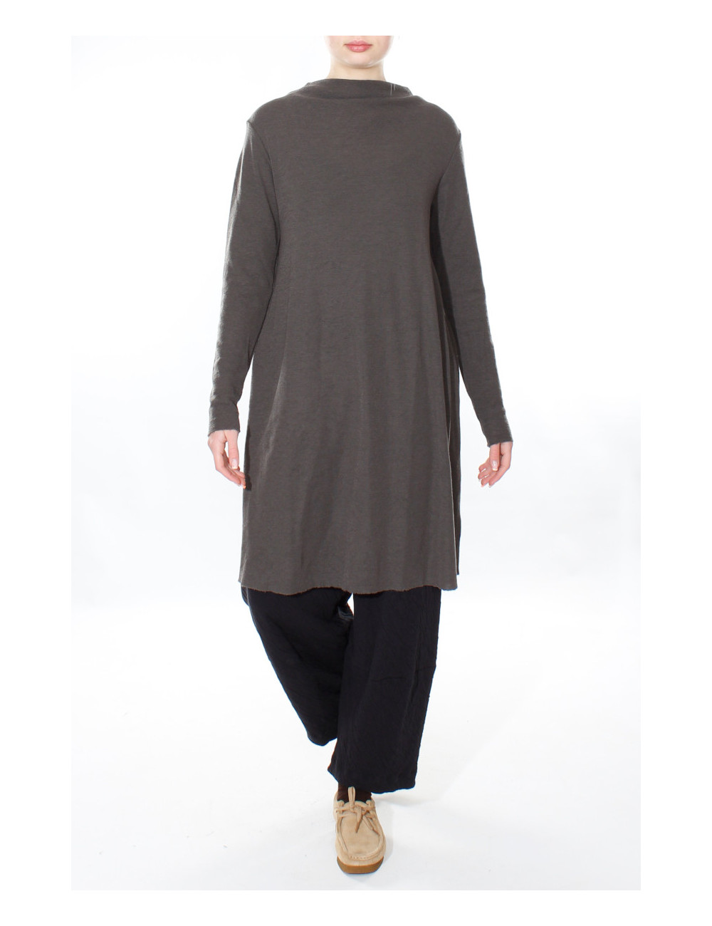 Simpel kjole i merino uld 7032 i basis farver