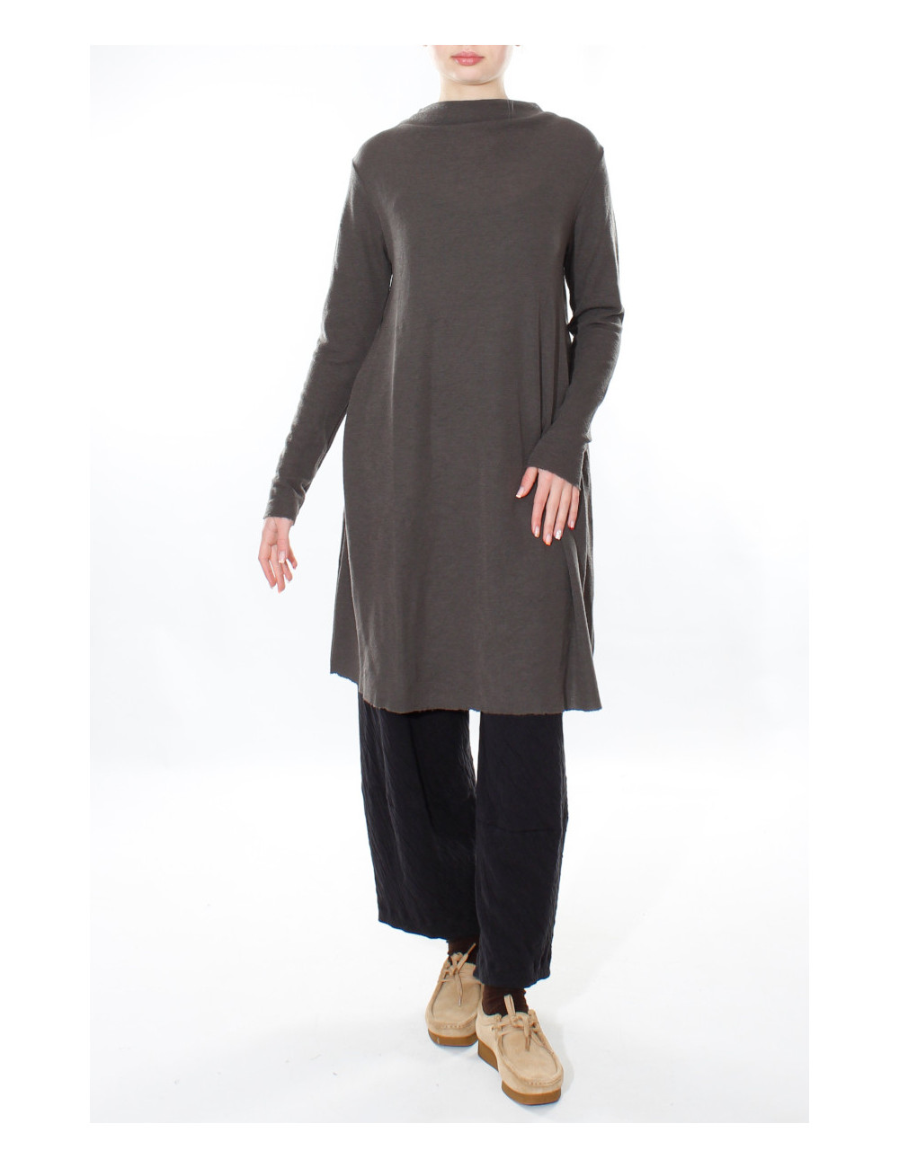 Simpel kjole i merino uld 7032 i basis farver