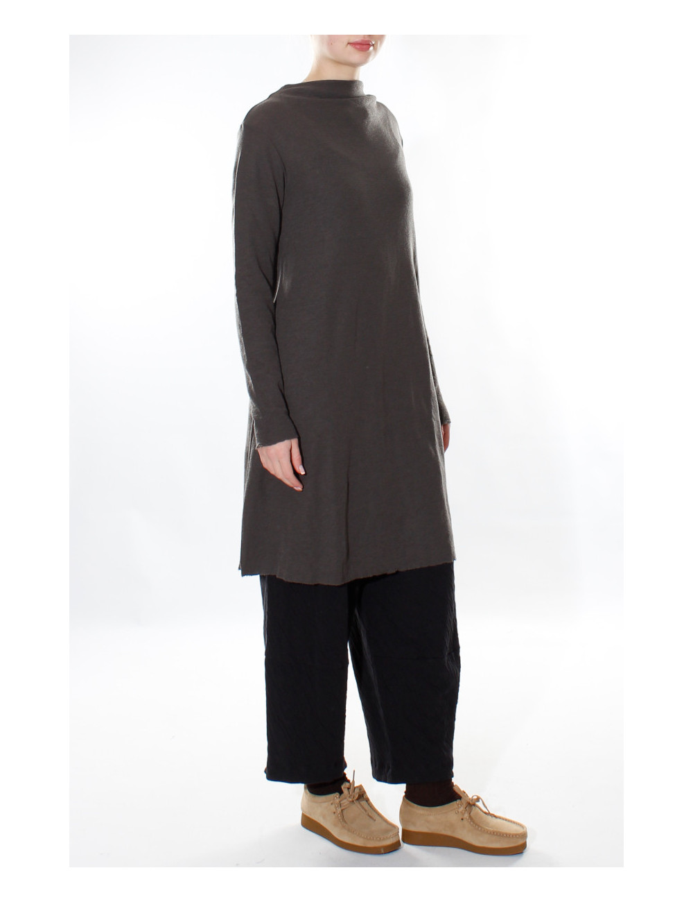 Simpel kjole i merino uld 7032 i basis farver