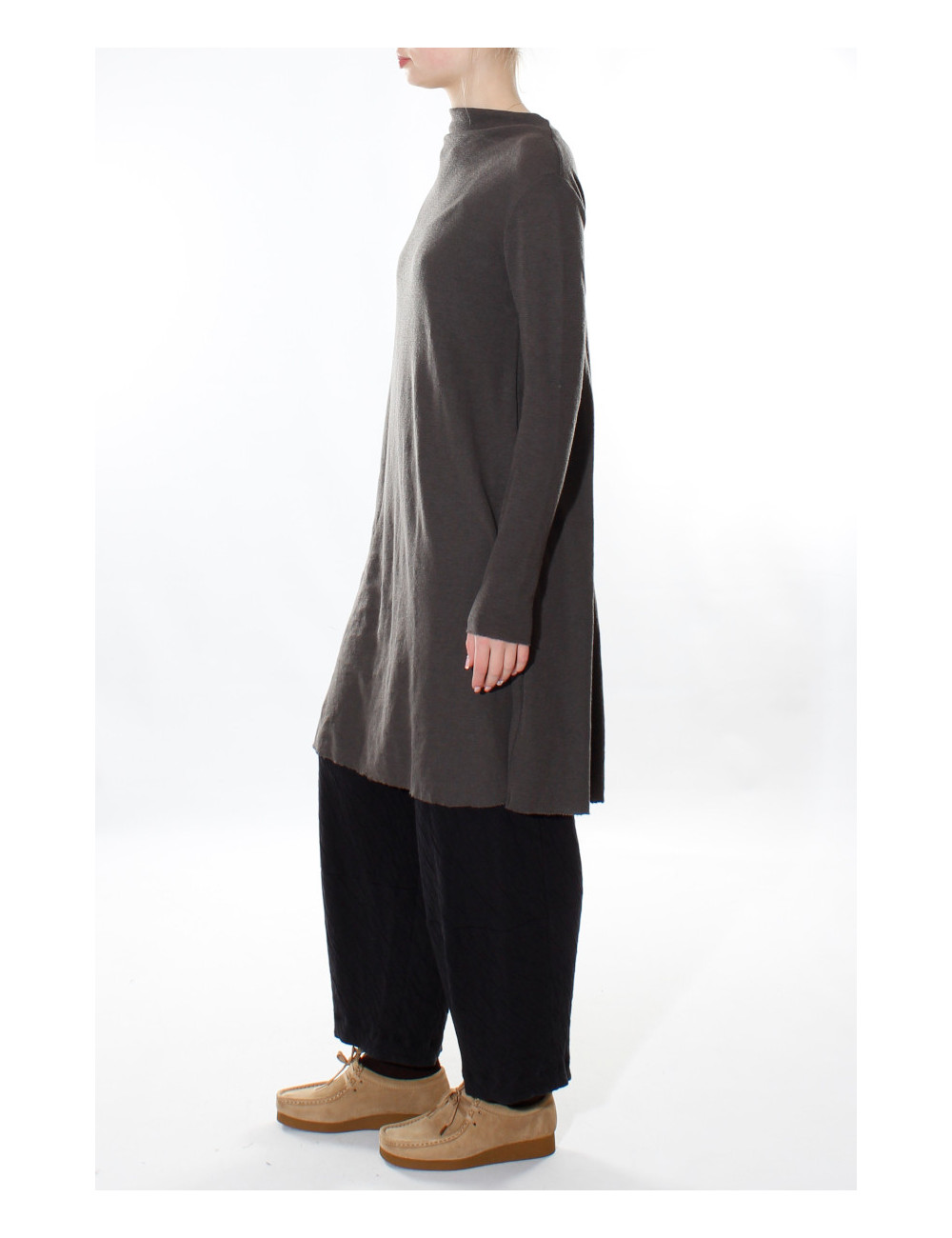 Simpel kjole i merino uld 7032 i basis farver