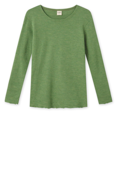 Merino T-shirt i gras grøn nr. 92 farve