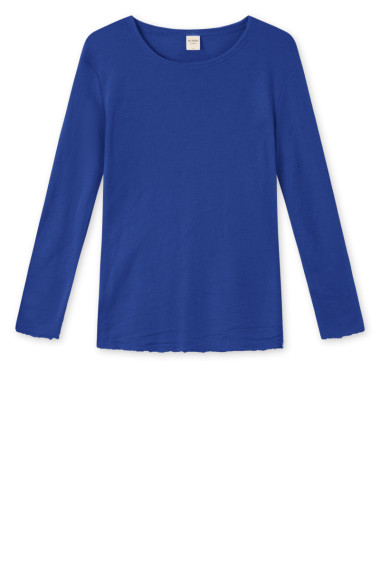 Merino T-shirt i cobalt blå nr. 390 farve