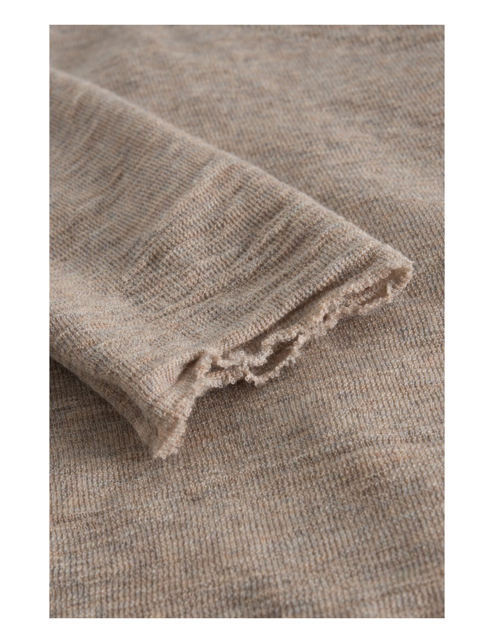 Merino uld bluse med slå om detalje 4008 i basis farver