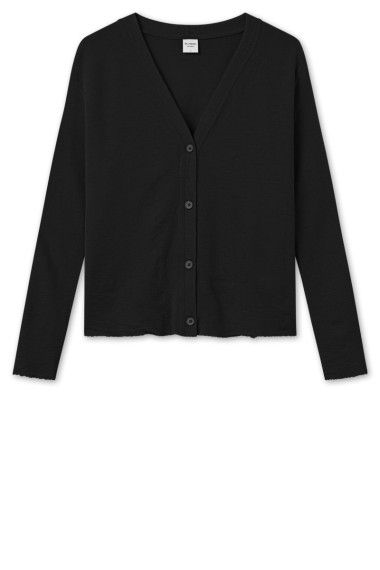 Merino uld cardigan i sort