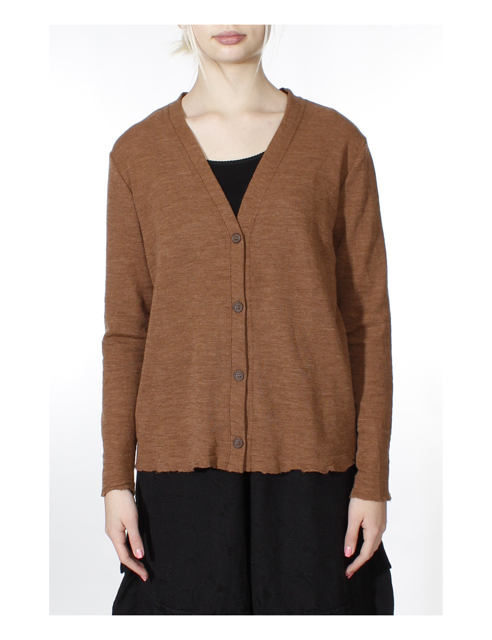 Merino uld cardigan 8006 i basis farver