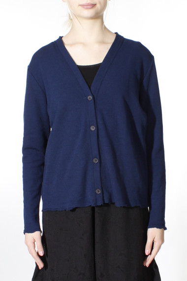 Merino uld cardigan i navy