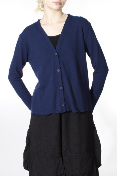 Merino uld cardigan i navy