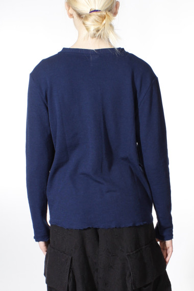 Merino uld cardigan i navy