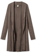 Mellem lang cardigan i merino uld 8003 i basis farver