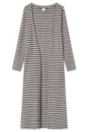 Lang merino uld cardigan 8008 i striber