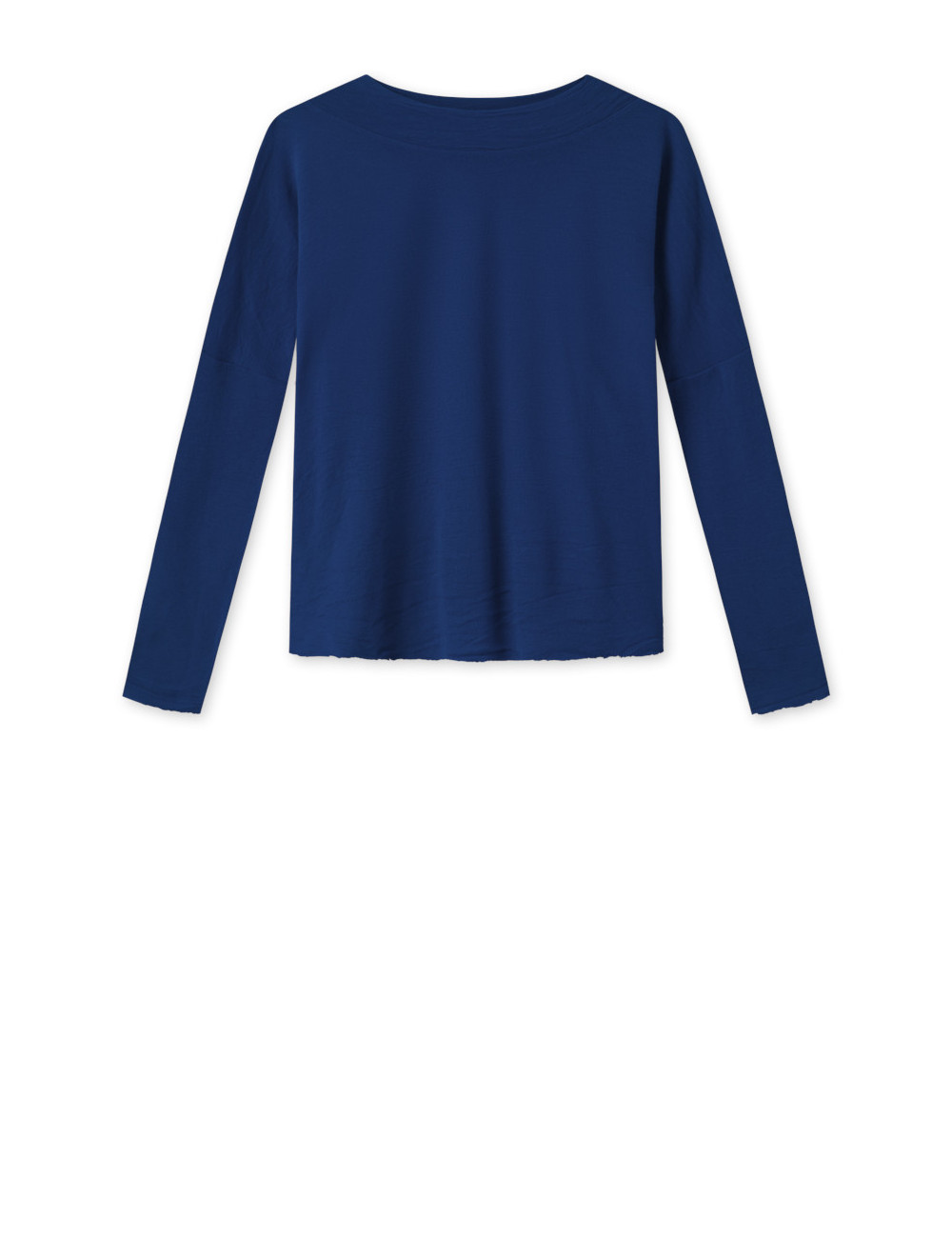 Rummelig merino uld bluse med rund hals 4025 i farver